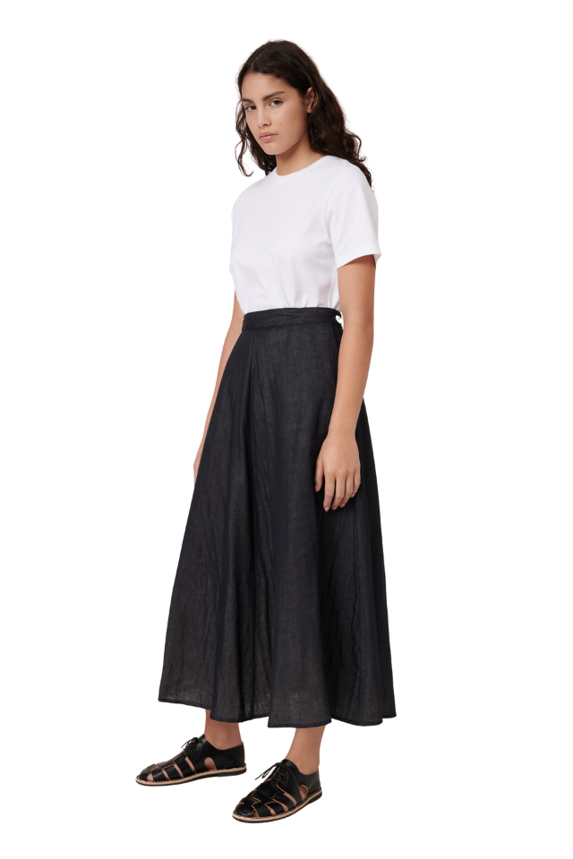 Rotation Skirt - Black Ecru