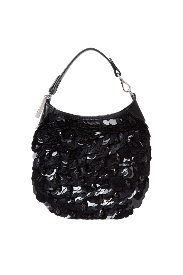 Polo ID Silk Paillette Pouch - Black