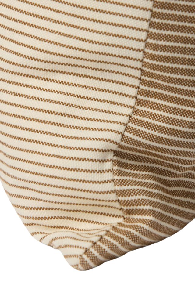 Reversible Pinstripe Cushion Cover - Bronze/Coconut
