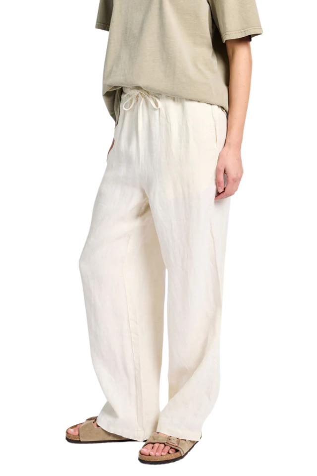 Riviera Linen Pant - Light Almond