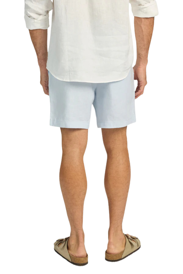 Riviera Linen Short - Bleach Blue