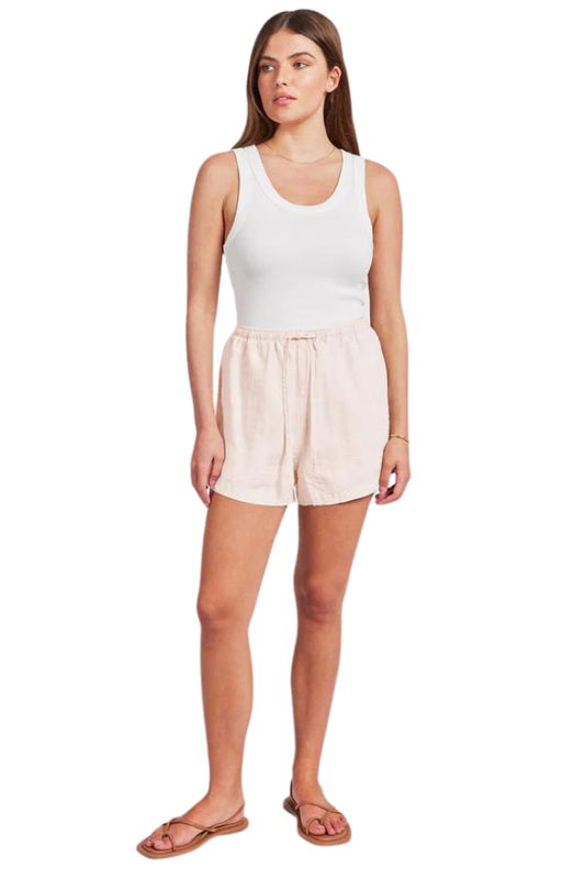 Riviera Linen Short - Dawn Pink