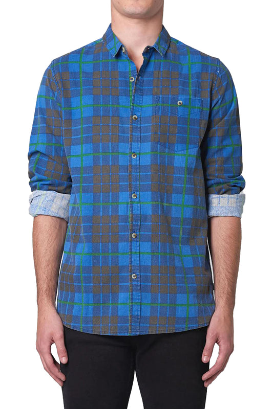 Rollas S33H13 Men At Work Check Shirt Blue 