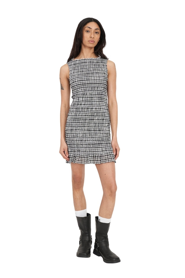 Rooney Gigi Shirred Dress - Black/Chalk