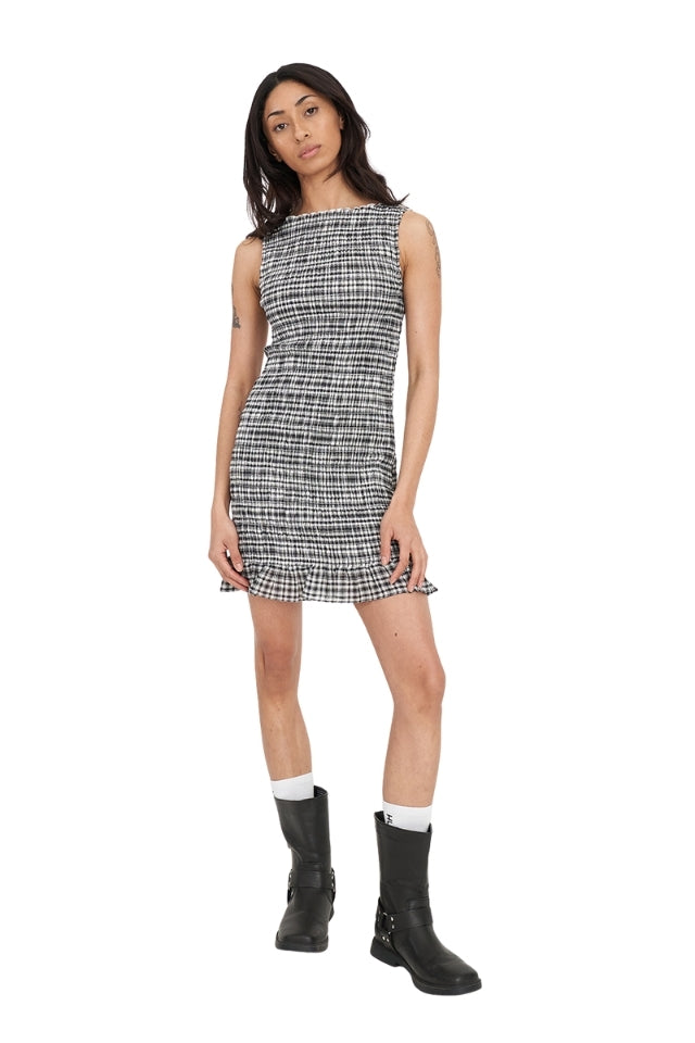 Rooney Gigi Shirred Dress - Black/Chalk