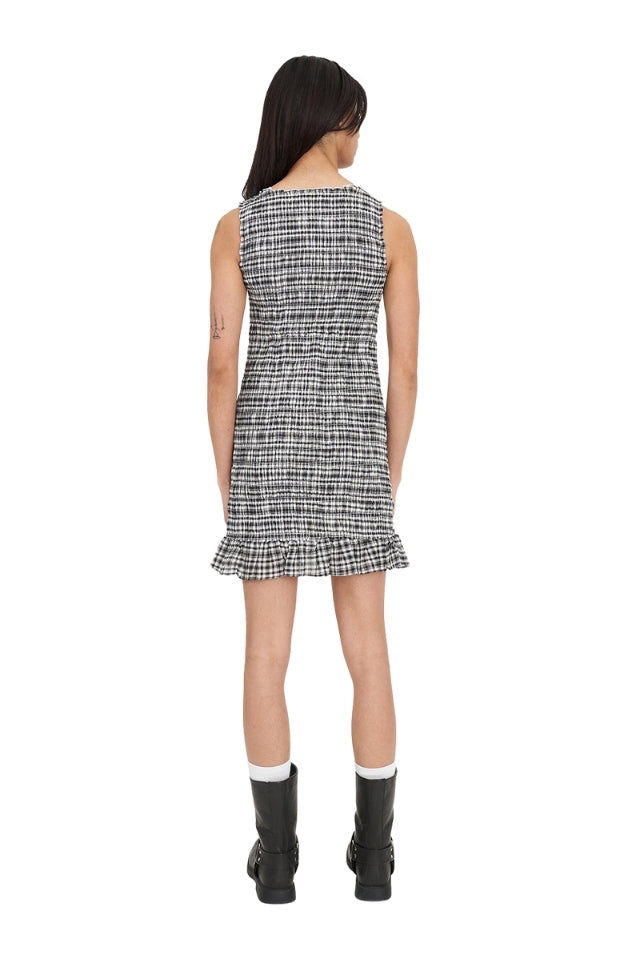 Rooney Gigi Shirred Dress - Black/Chalk