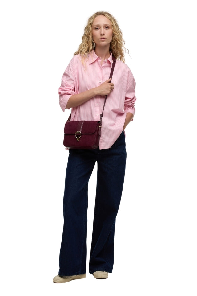 Rosie Shirt - Cherry Blossom Stripe