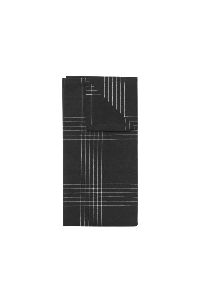 Teatowel Rud S/2 - Black/Natural