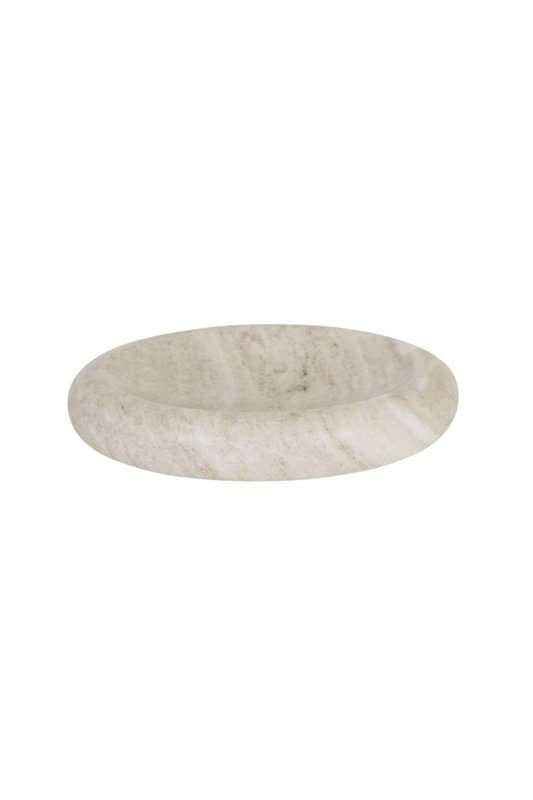 Rufus Indra Shallow Bowl - Oat Marble