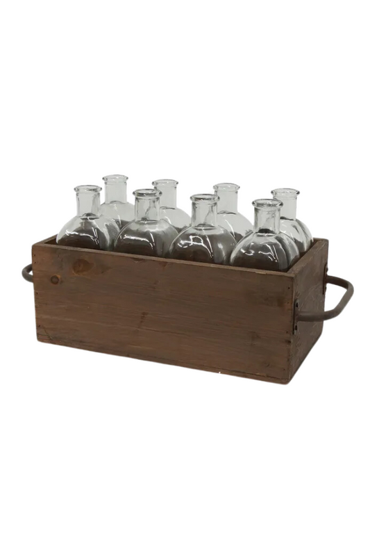 Rustic 8 Bottle Crate