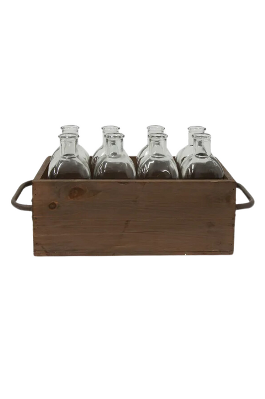 Rustic 8 Bottle Crate