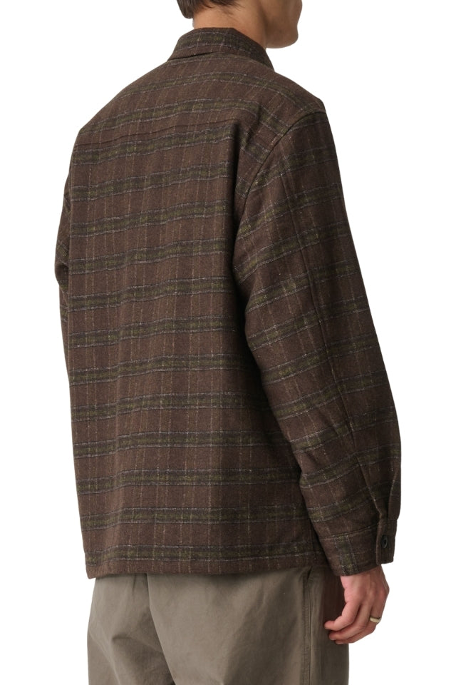 Ls Zip Thru Shirt – Chocolate