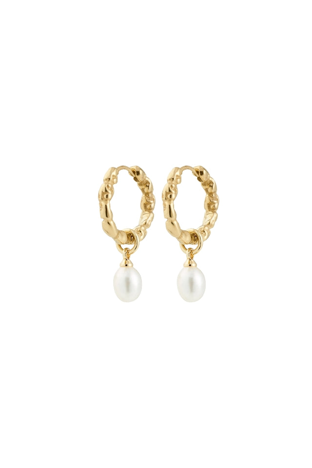 Shift Pearl Earrings - Gold Plated