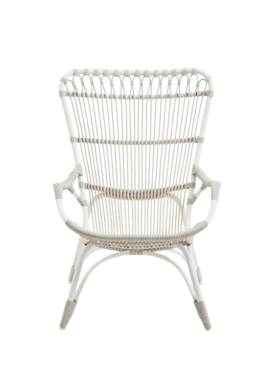 SIKA Monet Exterior High Back Chair - Dove White