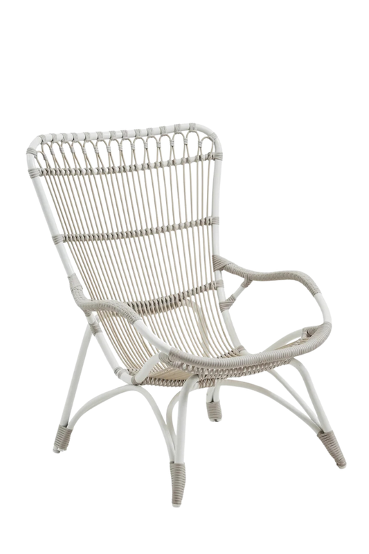 SIKA Monet Exterior High Back Chair - Dove White