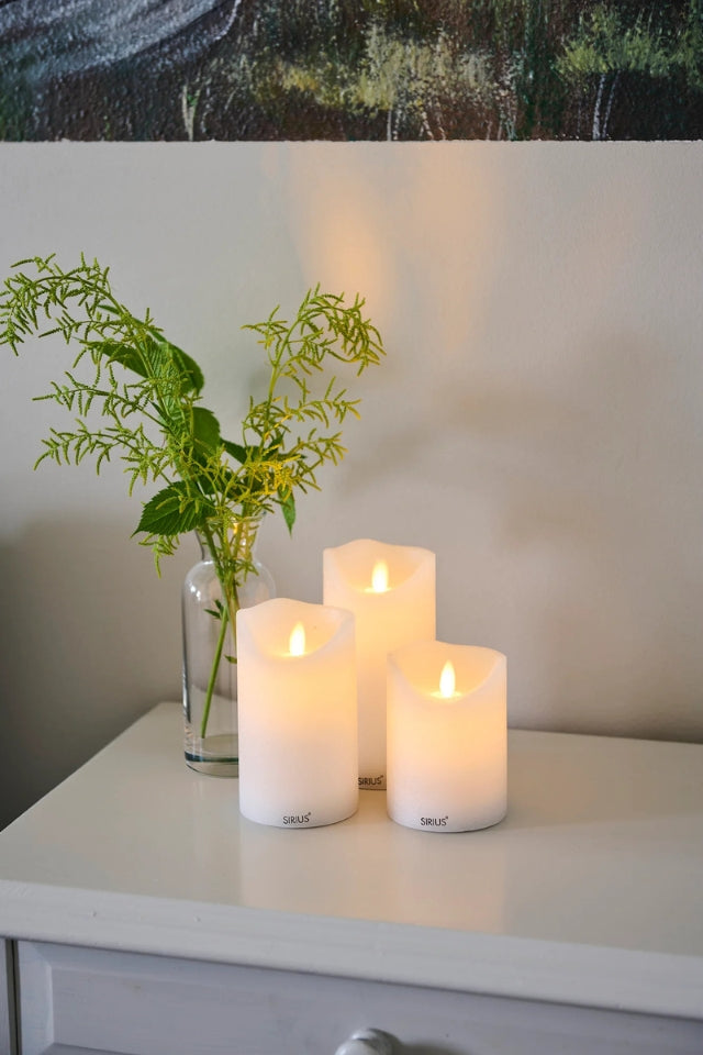 Sirius Rechargeable Sara Candle - Set of 3