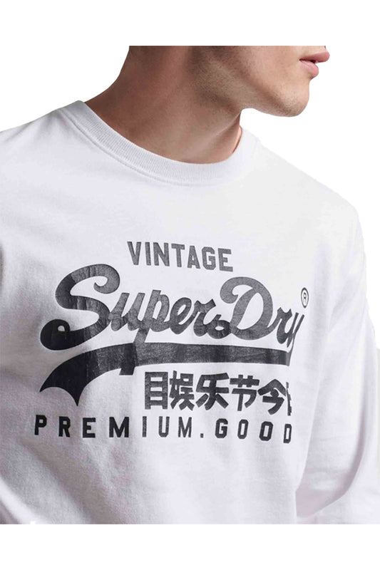 SM31WV1L Superdry Vintage Logo Heritage LS Top Optic 