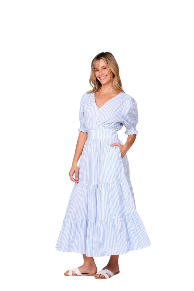 Suri Dress - Blue Stripe