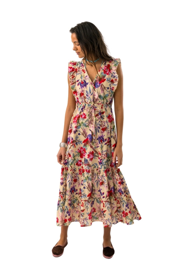 Samo Midi Dress - Flower Print