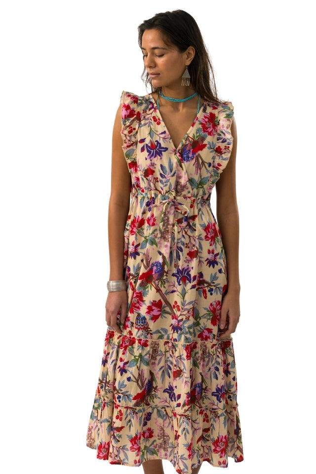 Samo Midi Dress - Flower Print