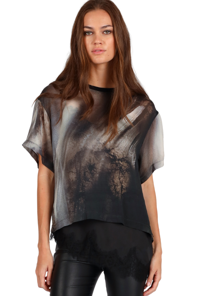 Sandstorm Print Tee - Black Print