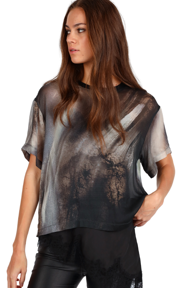 Sandstorm Print Tee - Black Print