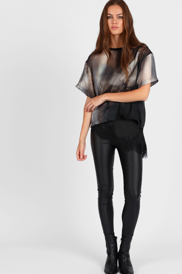 Sandstorm Print Tee - Black Print