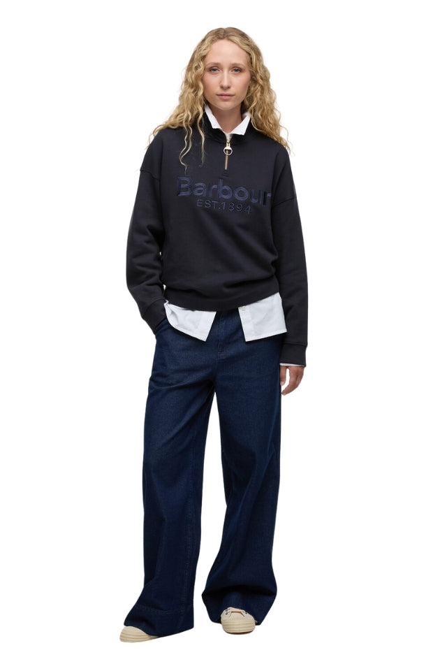 Sara Half Zip Sweatshirt - Dark Navy