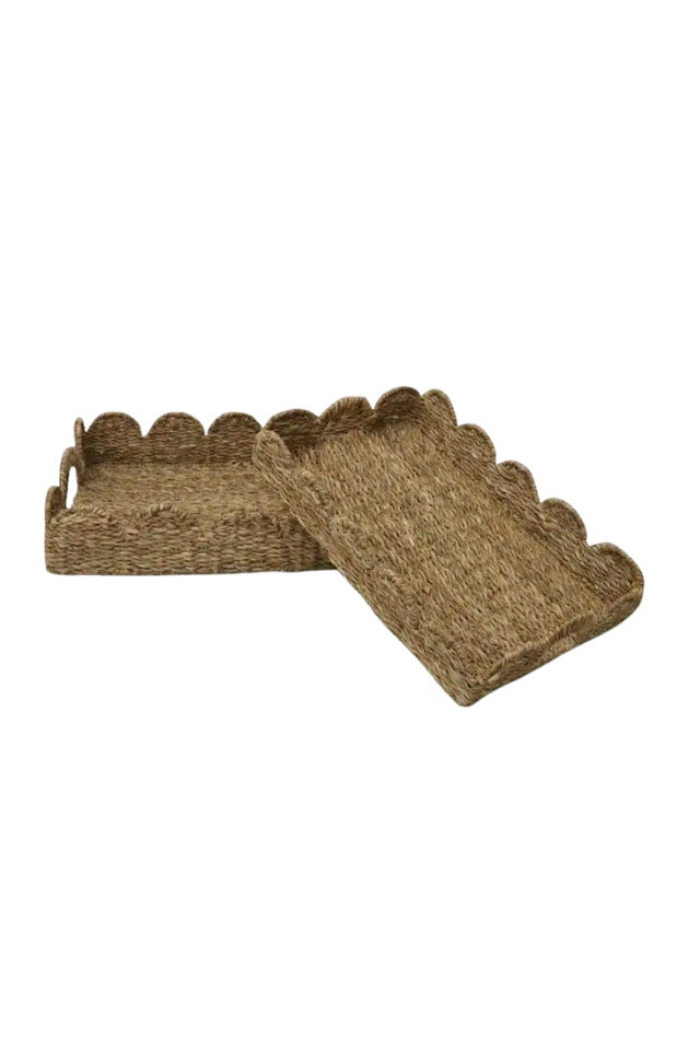 Seagrass Rectangle Scallop Tray