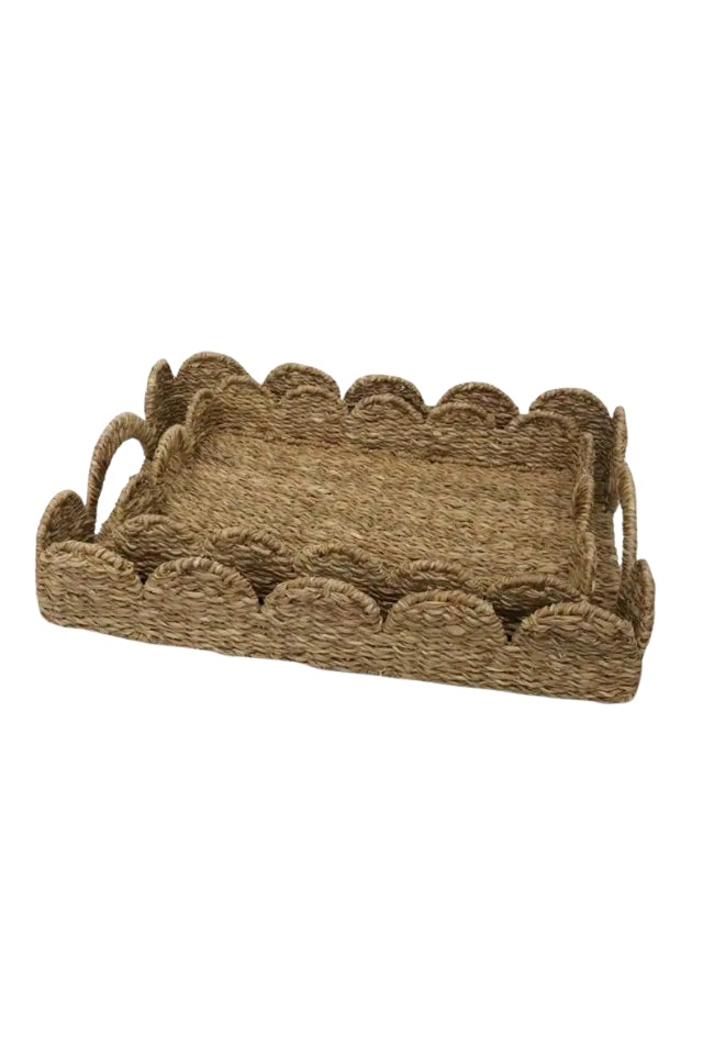 Seagrass Rectangle Scallop Tray