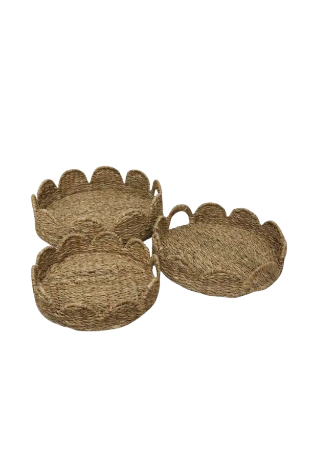 Seagrass Round Scallop Tray
