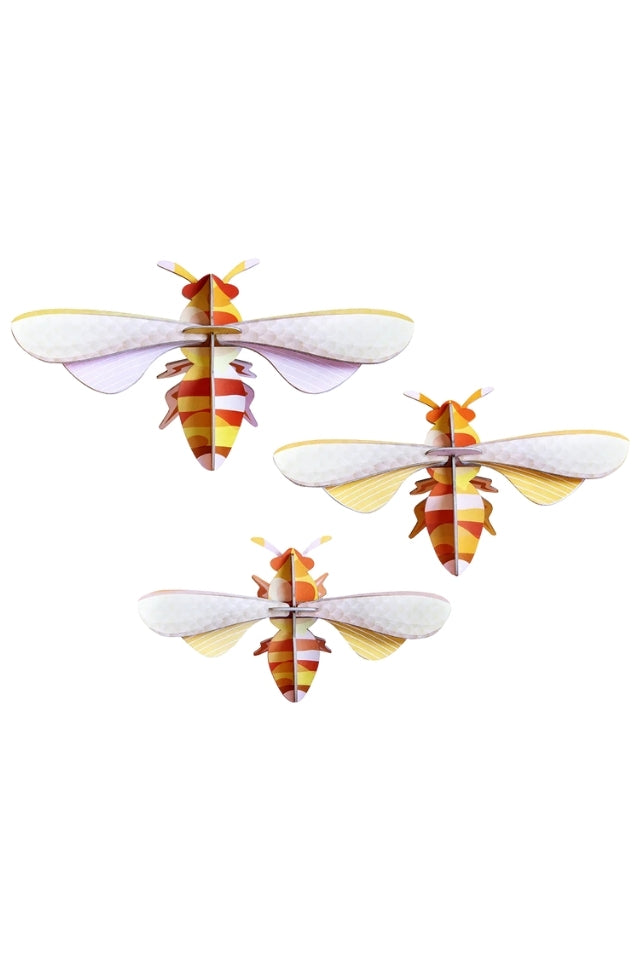 Wall Art Butterflies Set Of 3 - Honey Bee