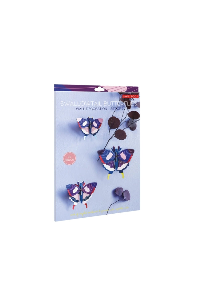 Wall Art Butterflies Set Of 3 - Swallowtail Butterfly