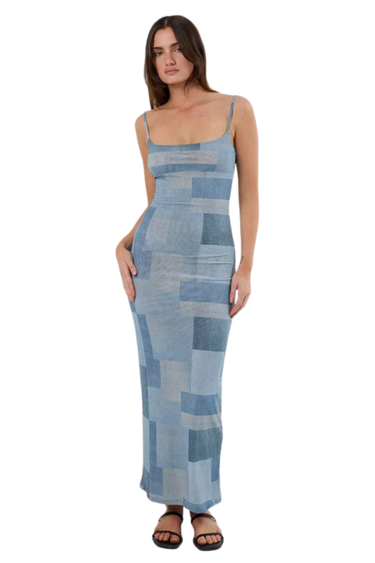 Shades Of Indigo Mesh Dress