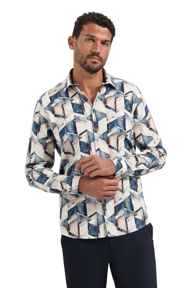 Shirt Stretch Allover Printed - Night