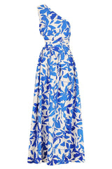 Bleue Asymmetrical Maxi Dress