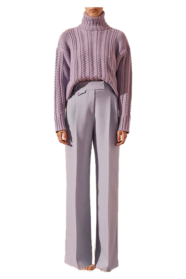 Shona Joy 1233203 Mercure Roll Neck Jumper Lavender