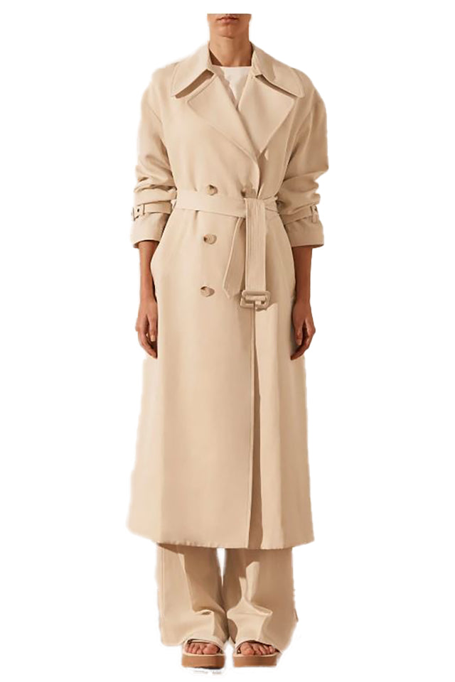 Shona Joy 1233410 Matilda Trench Coat Bone