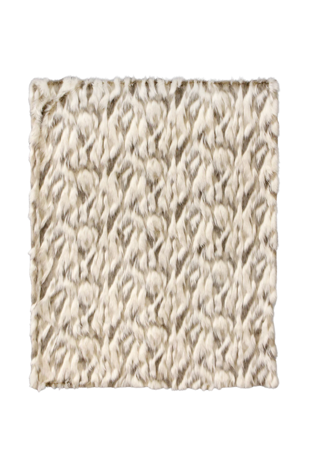 Heirloom Faux Fur Throw - Snowshoe Hare