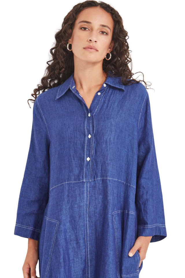 Sofia Linen Shirtdress