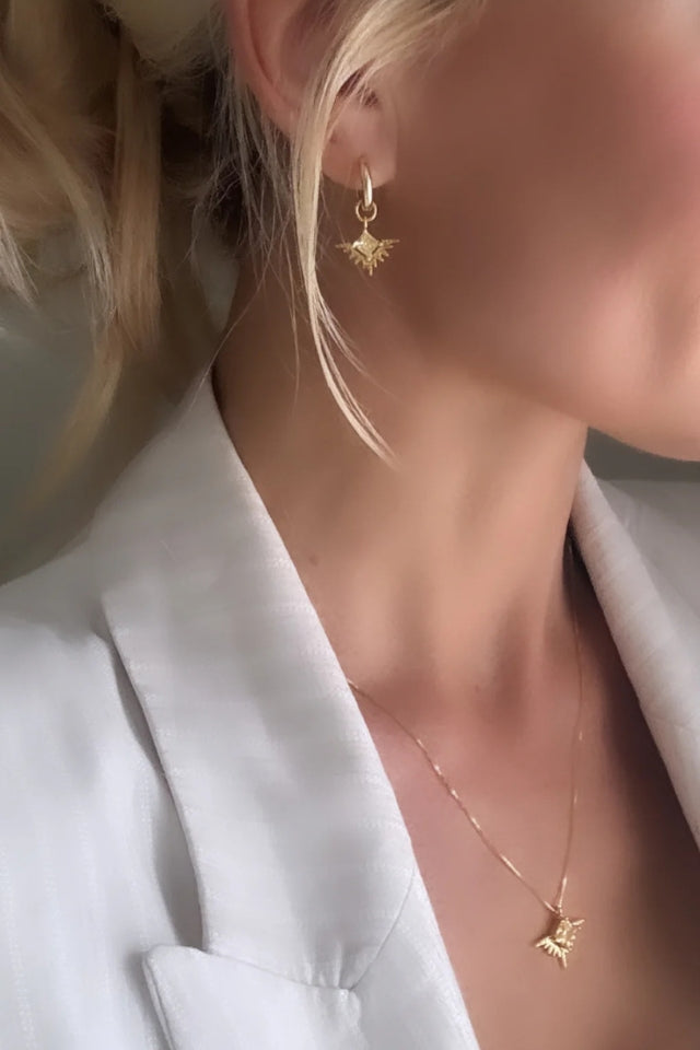 Solstice Earrings | Gold Pale Lemon Zirc