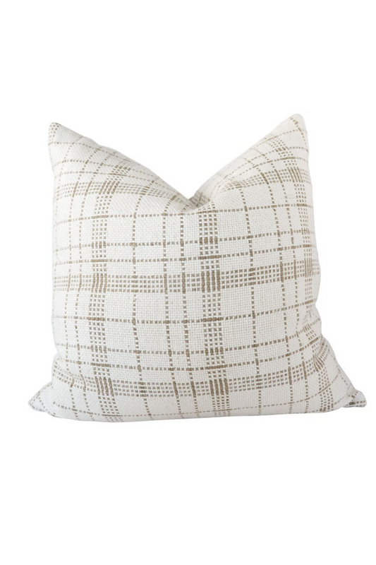 Soma Cushion with Feather Inner - Cream Natural