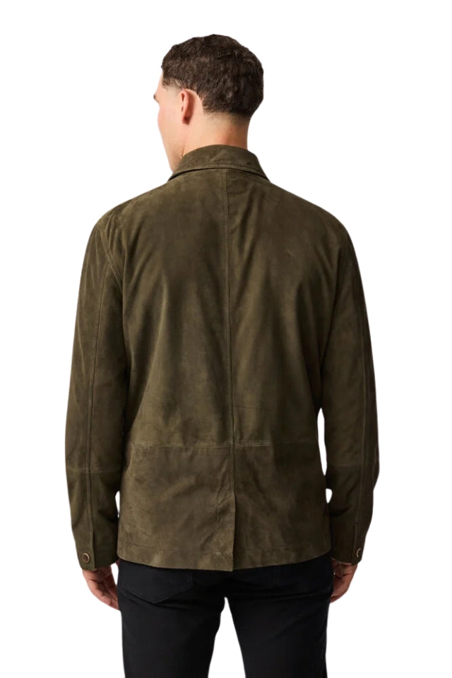 Somerset Leather Jacket - Olive