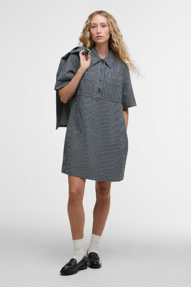 Sonia Mini Dress - Navy/Salt Stripe
