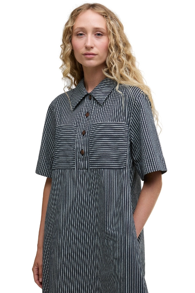 Sonia Mini Dress - Navy/Salt Stripe