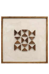 Alto Wall Art Square - Brown Geometric