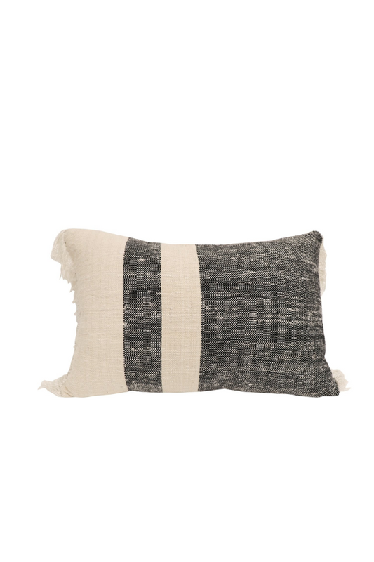 Cora Cushion - Rectangle Natural Grey