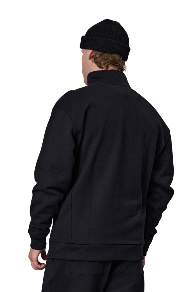 Stamp Coastal 1/4 Zip - Black