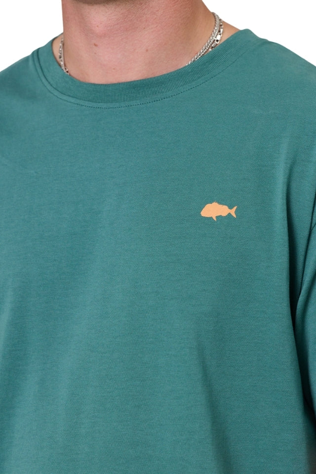 Stamp Sea Tee - Vintage Teal