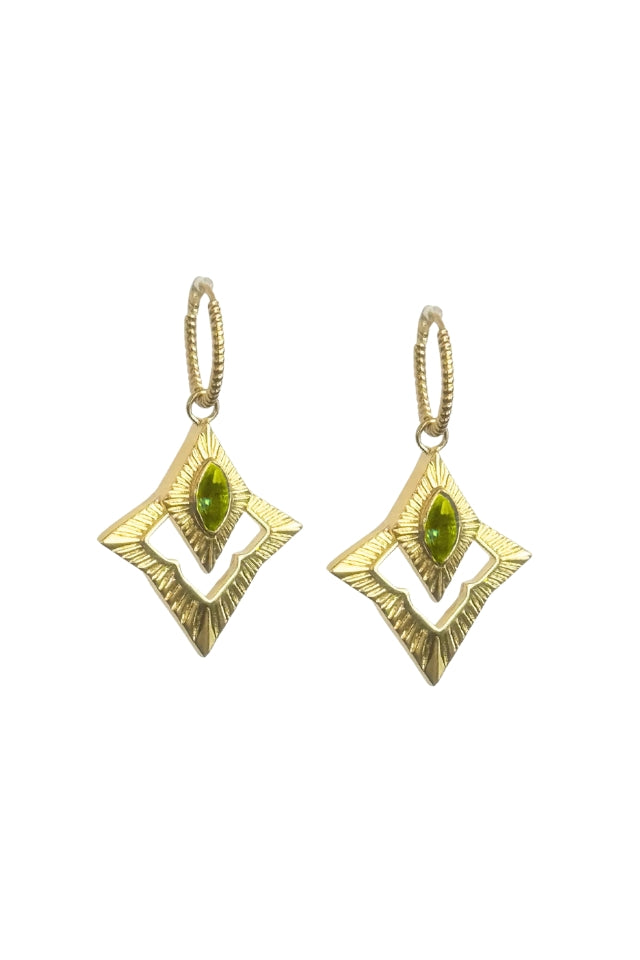 Stellada Sleepers | Peridot & Gold